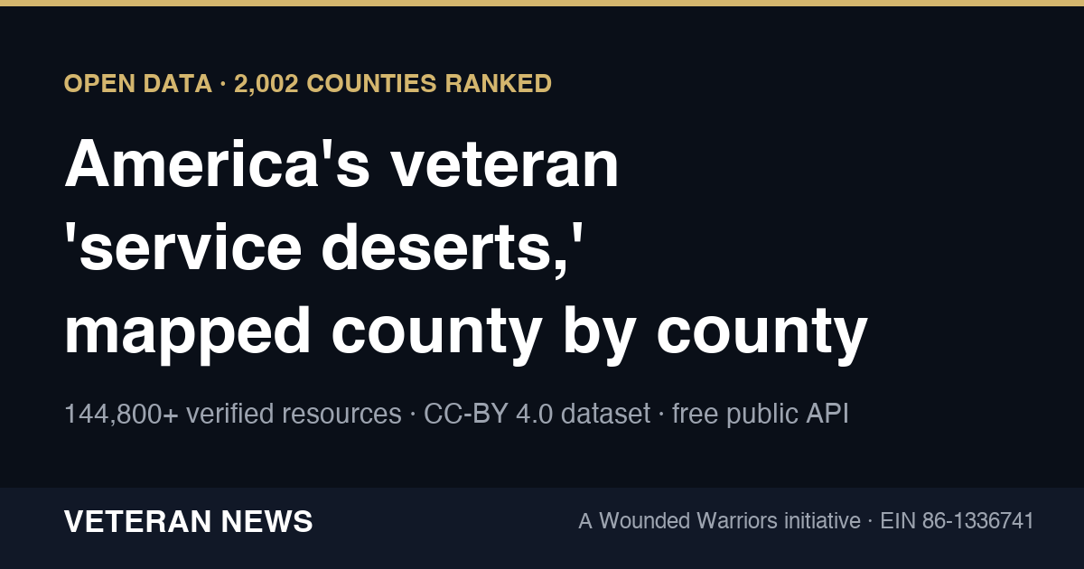 New county-by-county data maps America's veteran 'service deserts' — and the widest gap is in the Florida Panhandle